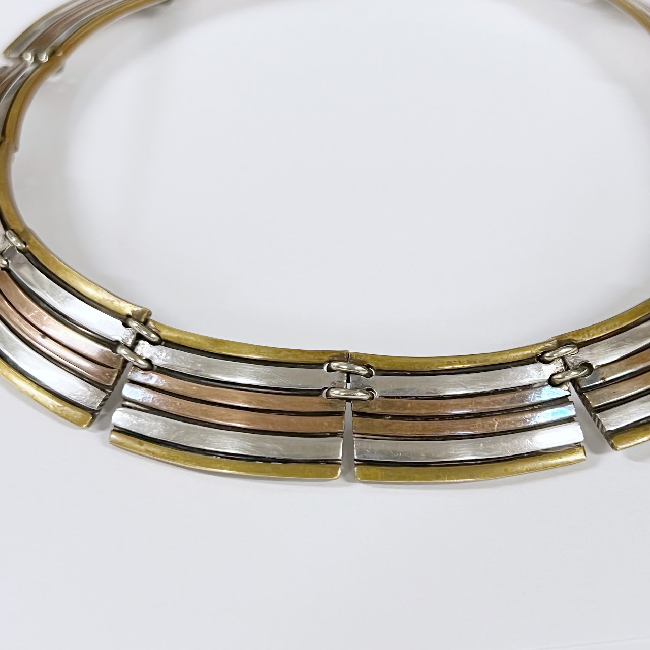 Taxco Sterling Silver Mixed Metals Choker