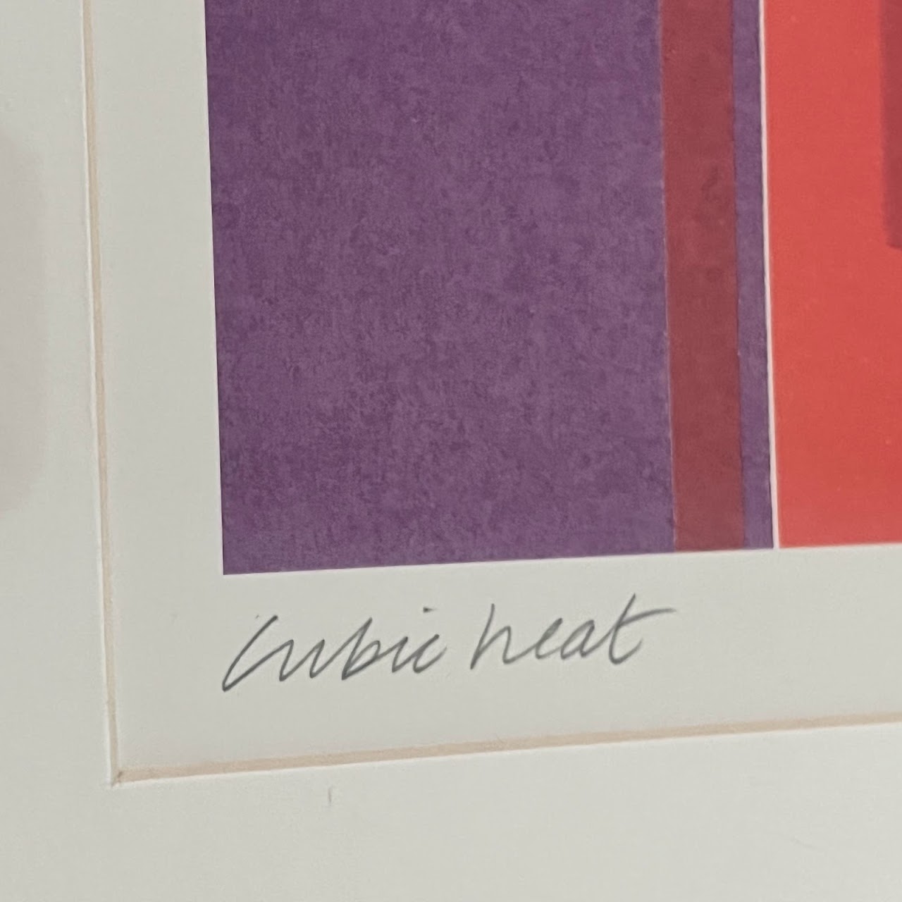Amaina Signed 'Cubic Heat' Lithograph
