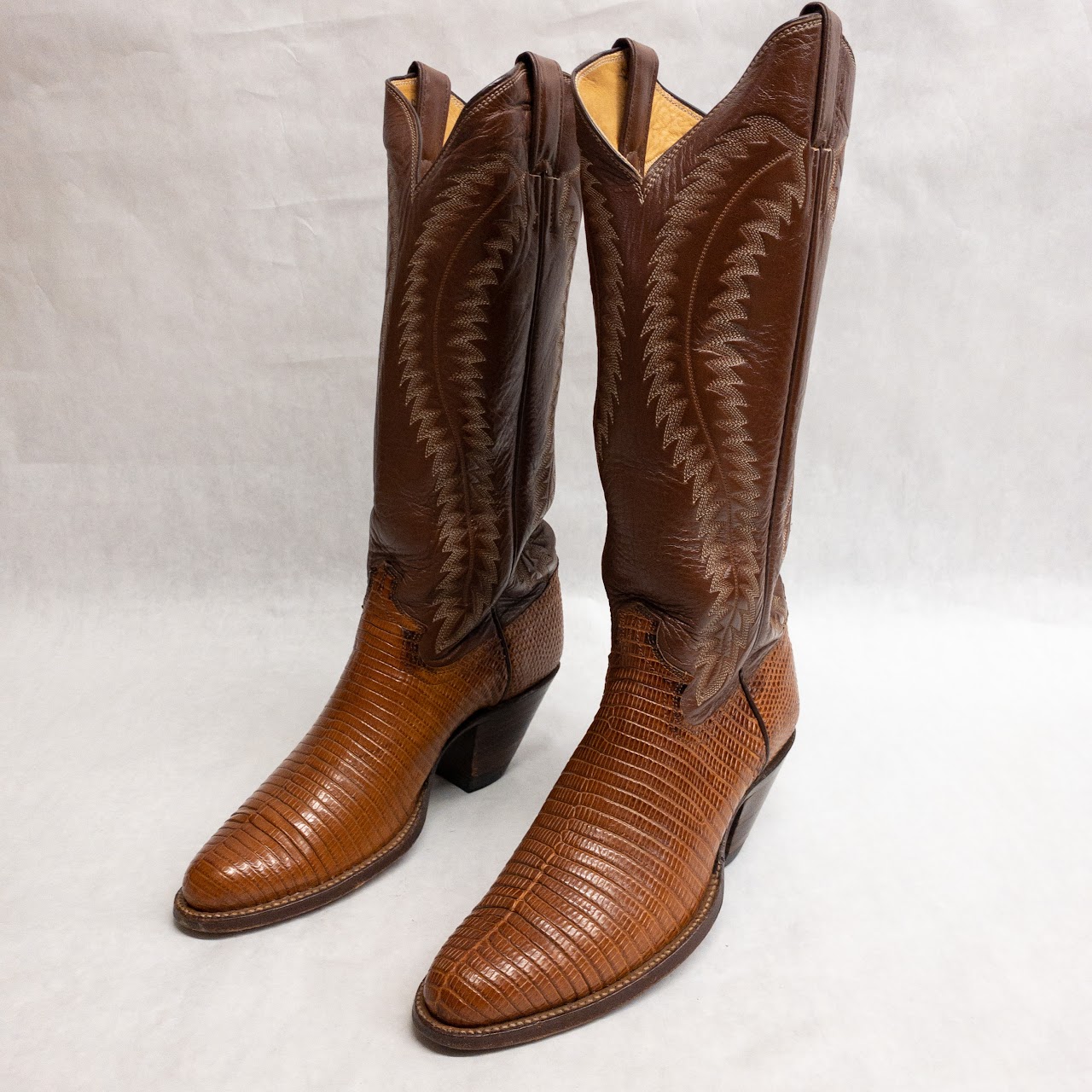 Justin Leather & Lizard Western Boots