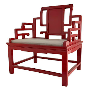 Lacquered Ming Style Lounge Chair