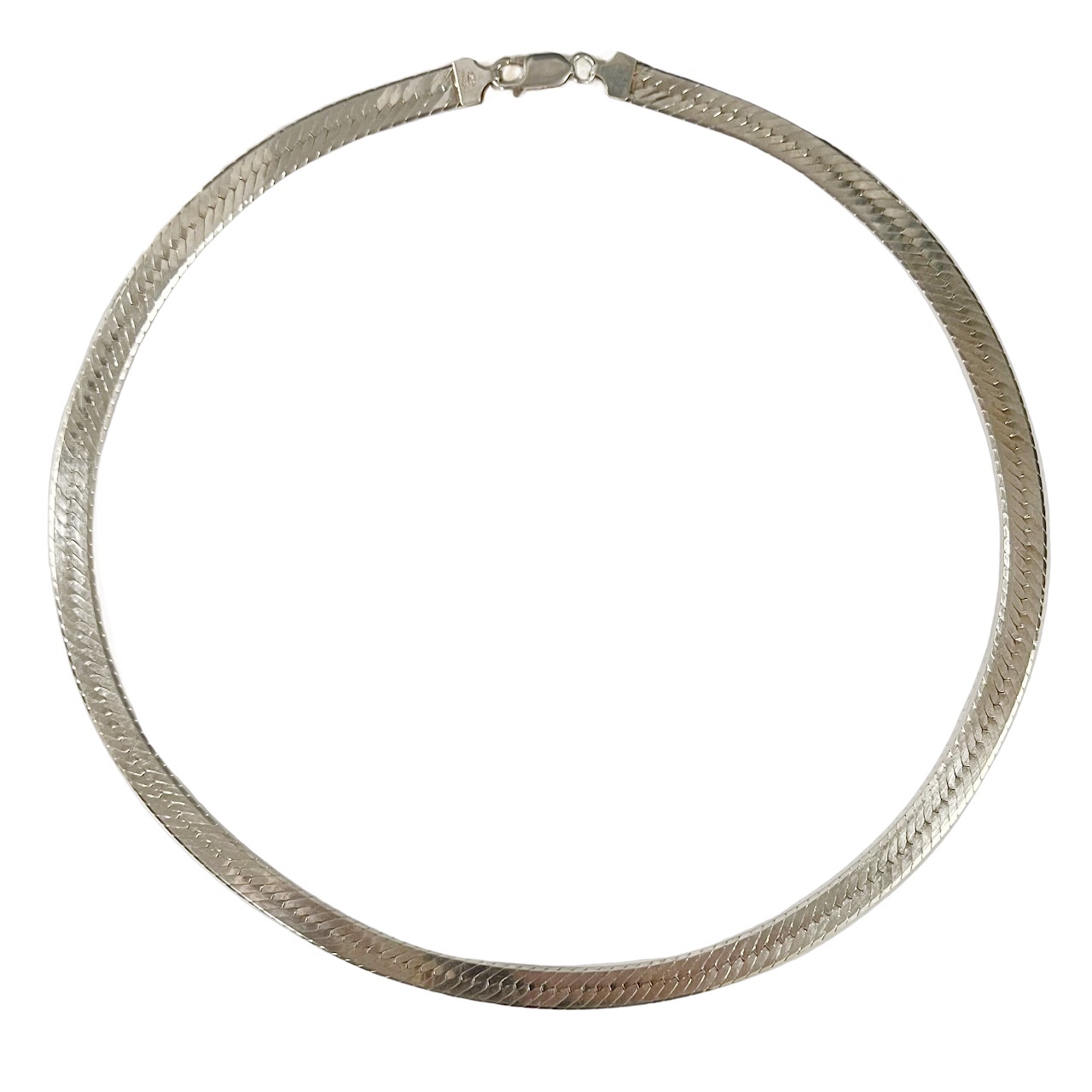 Sterling Silver Wide Herringbone Chain