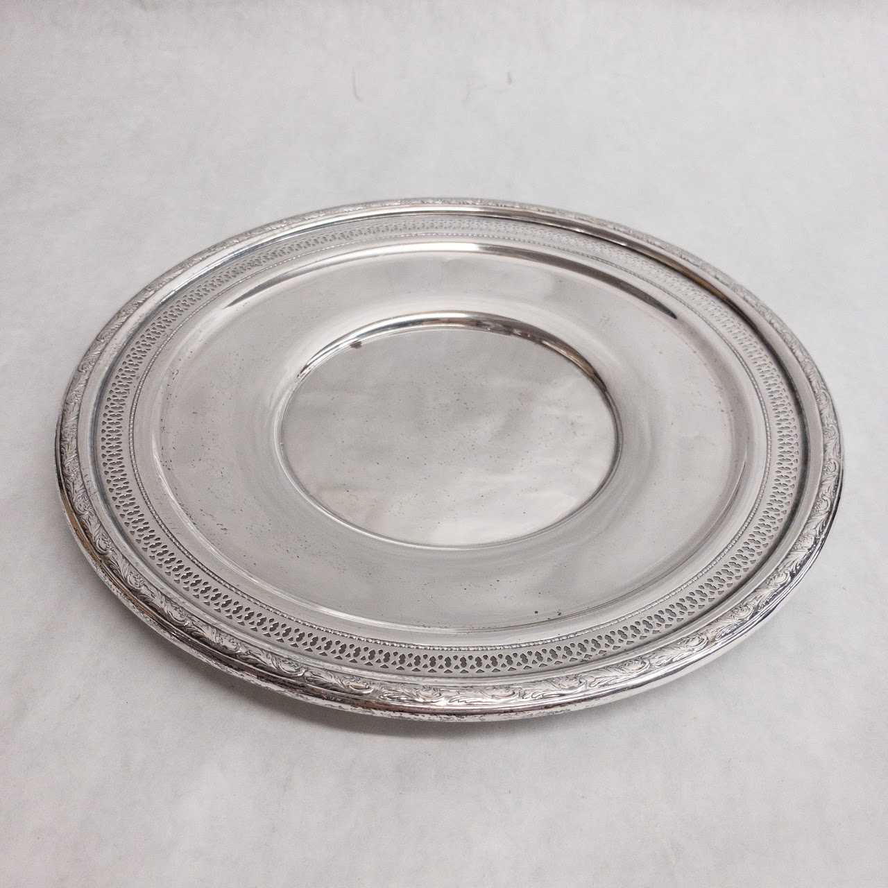 Sterling Silver Pierced Rim Plate