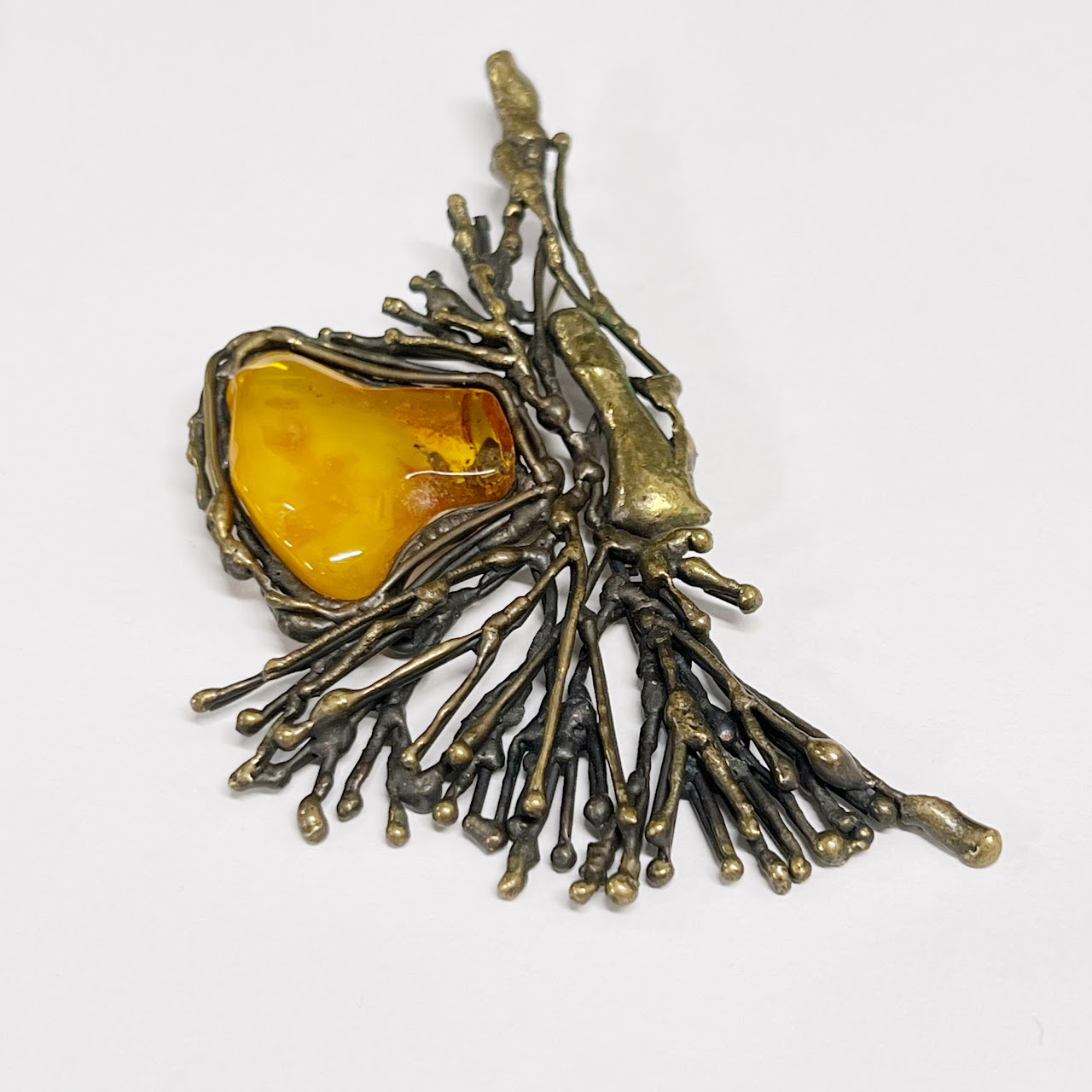 Amber Organic Modern Statement Pin