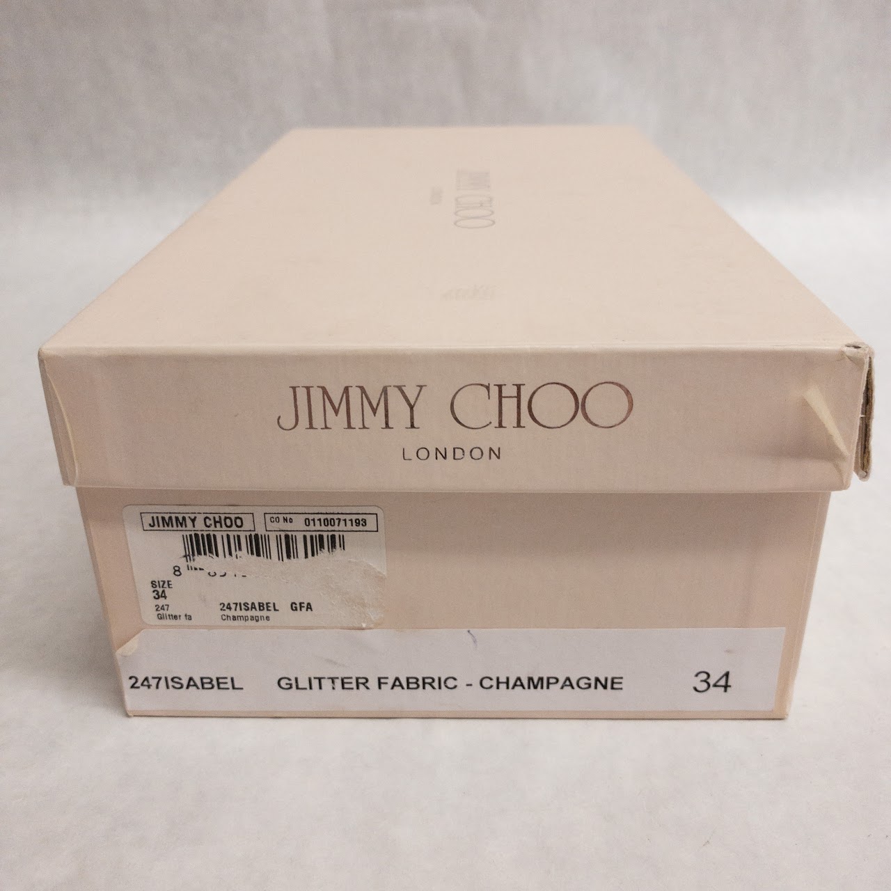 Jimmy Choo Isabel Glitter Champagne Heels