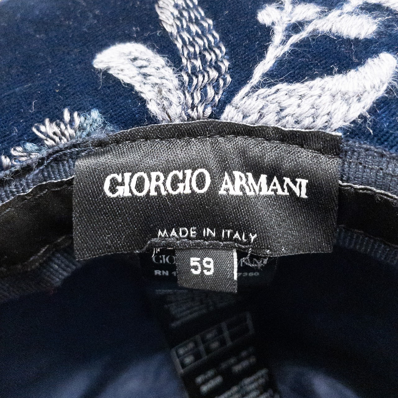 Giorgio Armani Embroidered Floral Hat