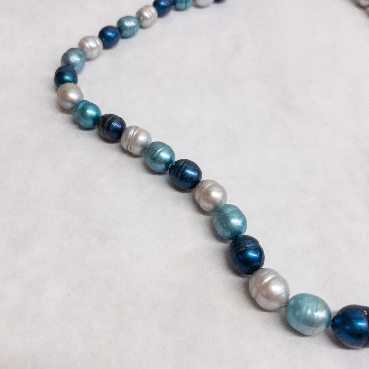Honora Sterling Silver Blue & White Pearl Strand