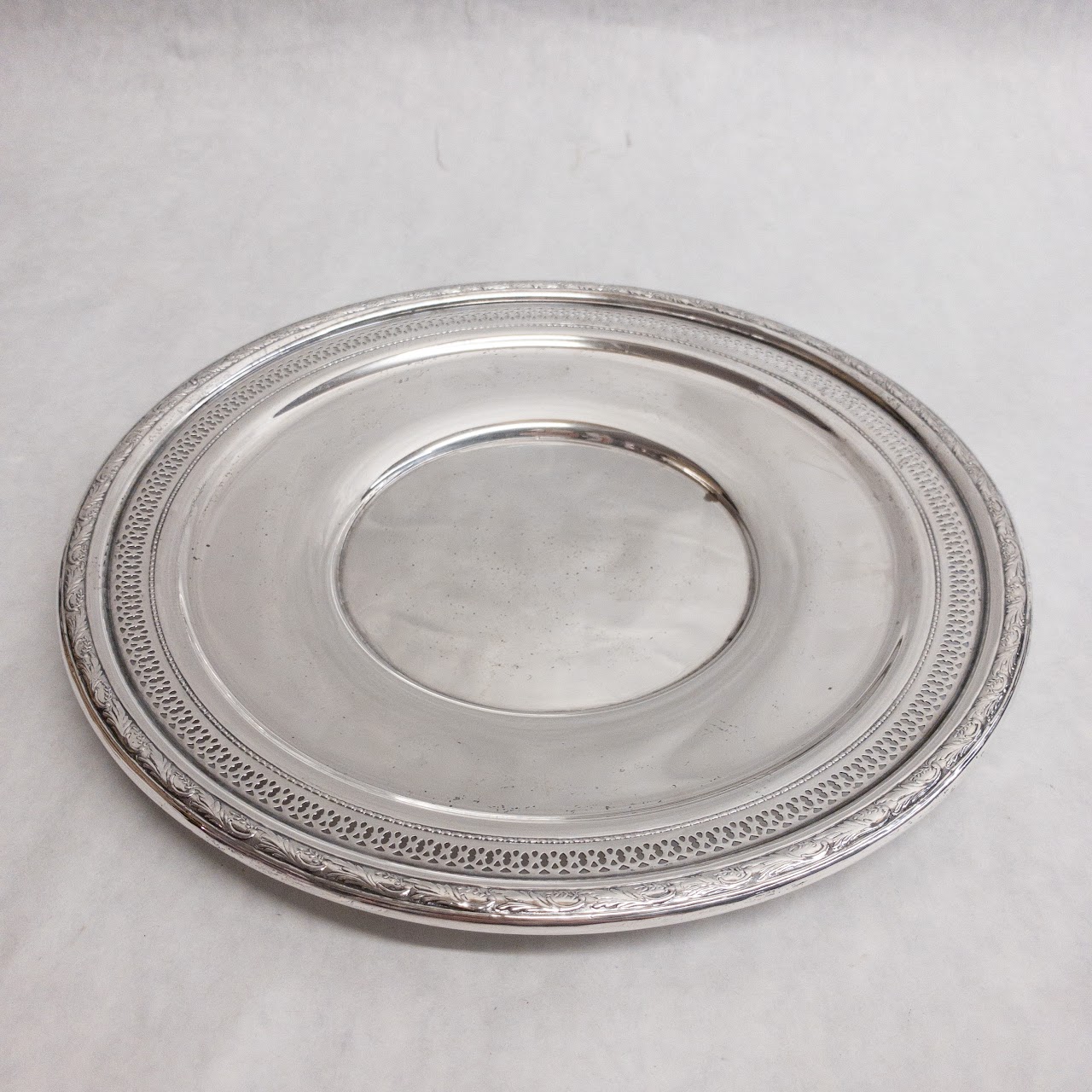 Sterling Silver Pierced Rim Plate