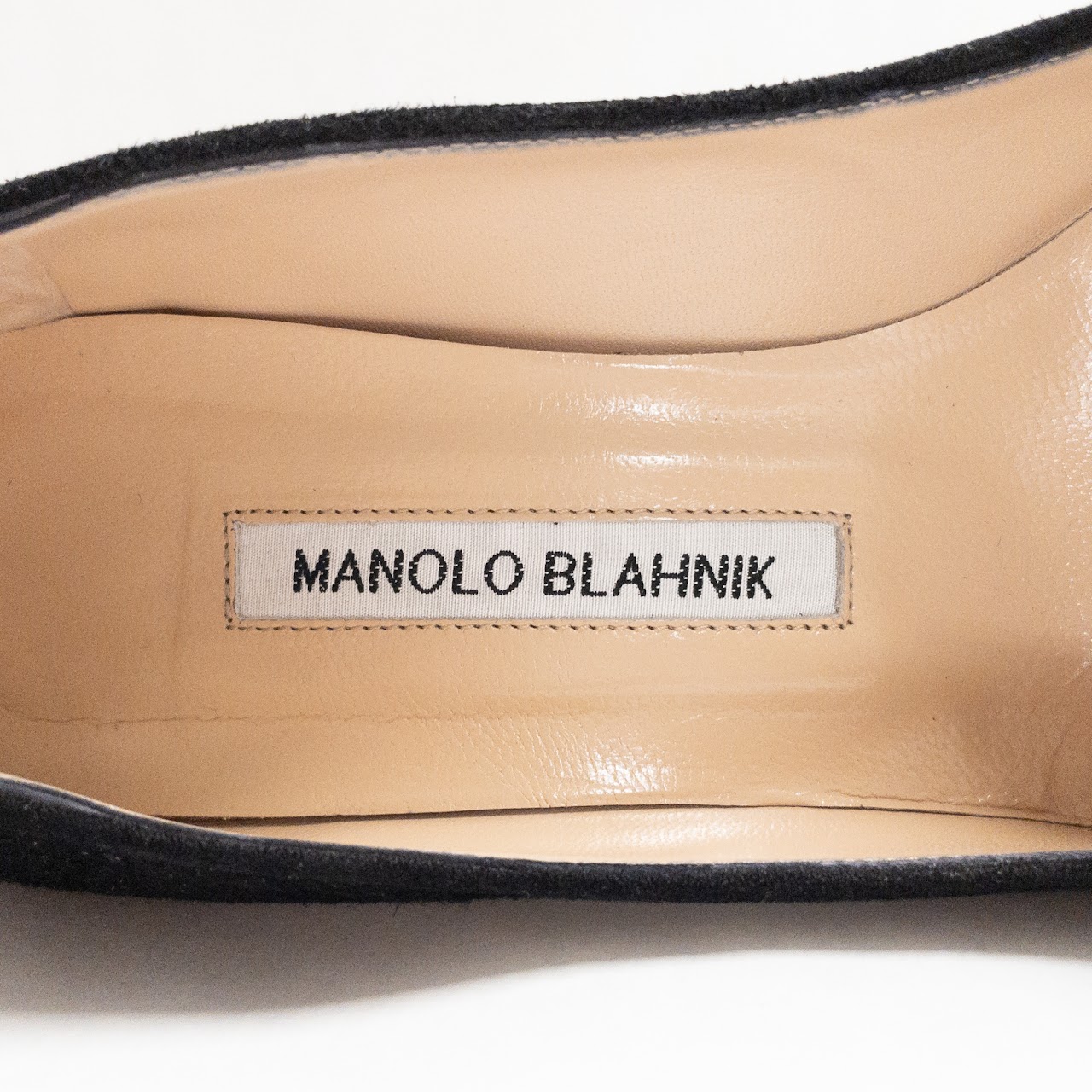 Manolo Blahnik Black Suede Pumps
