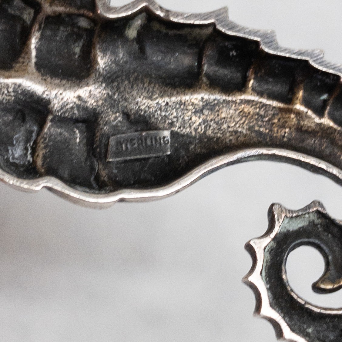 Sterling Silver Seahorse Brooch