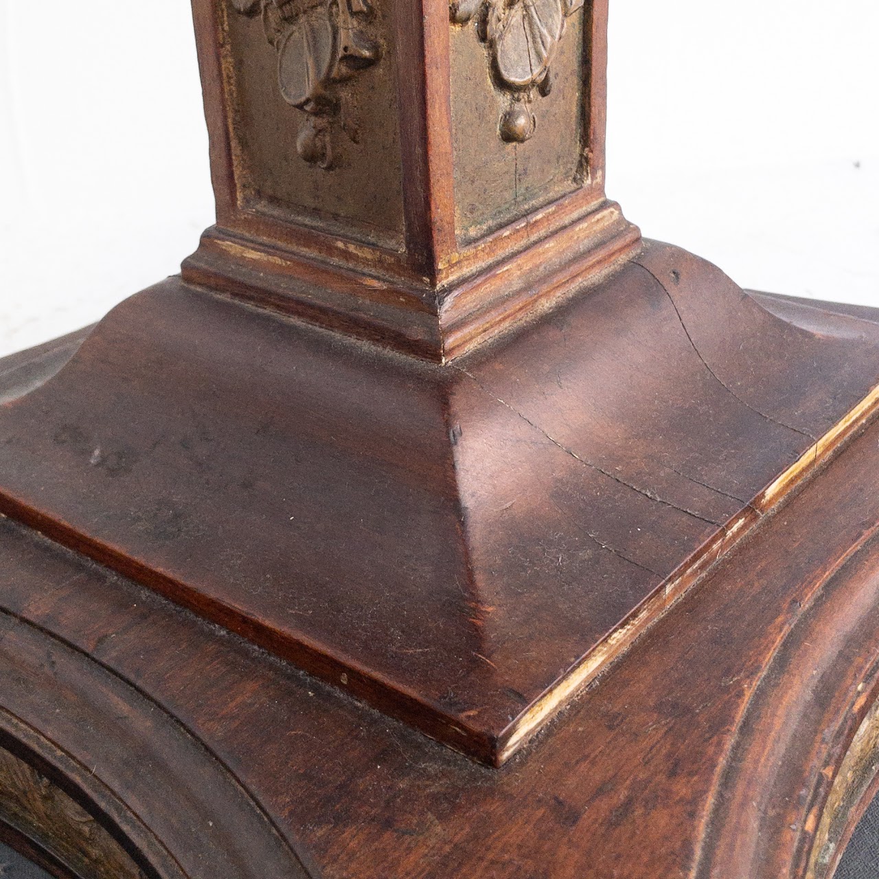 Vintage Carved Wood Accent Table