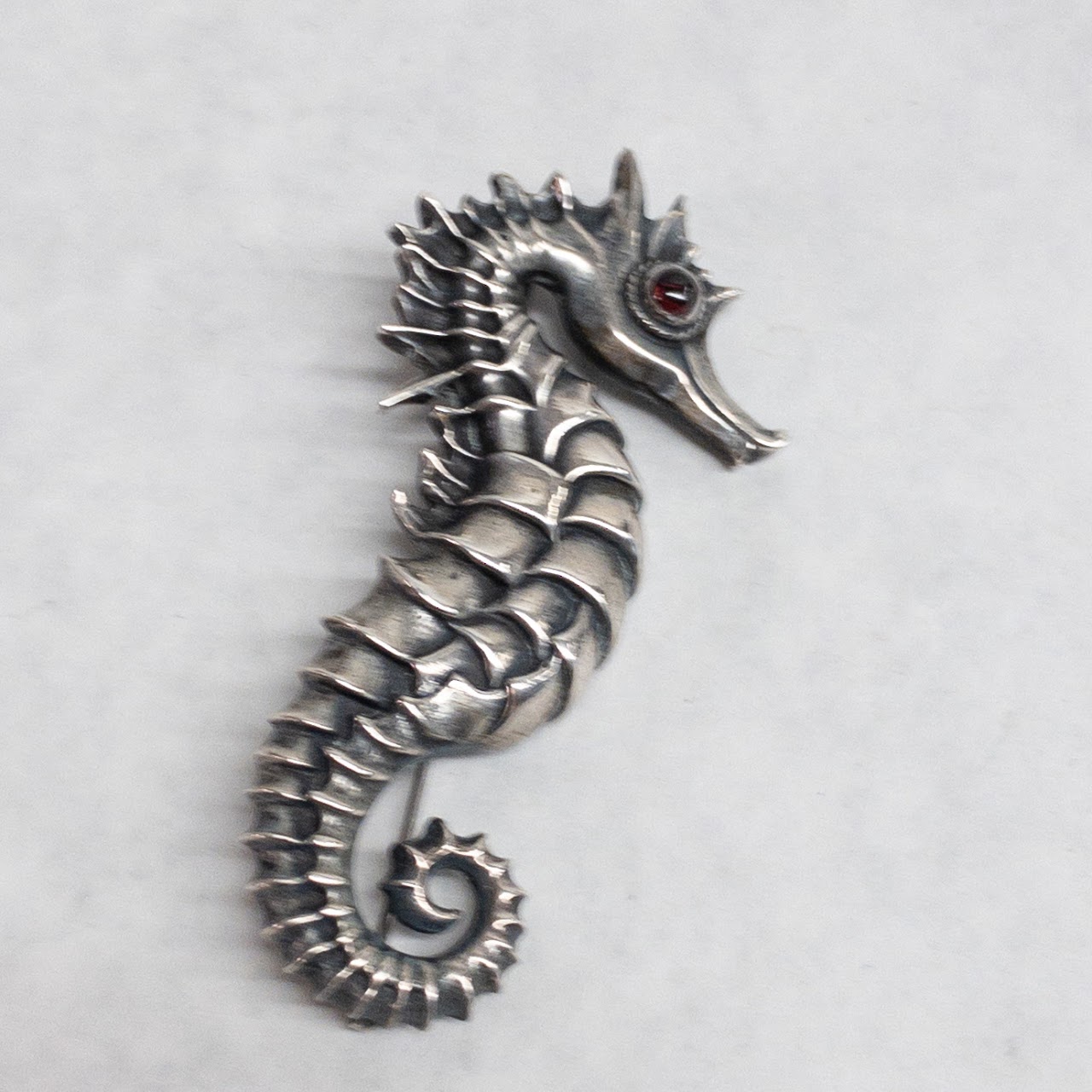 Sterling Silver Seahorse Brooch