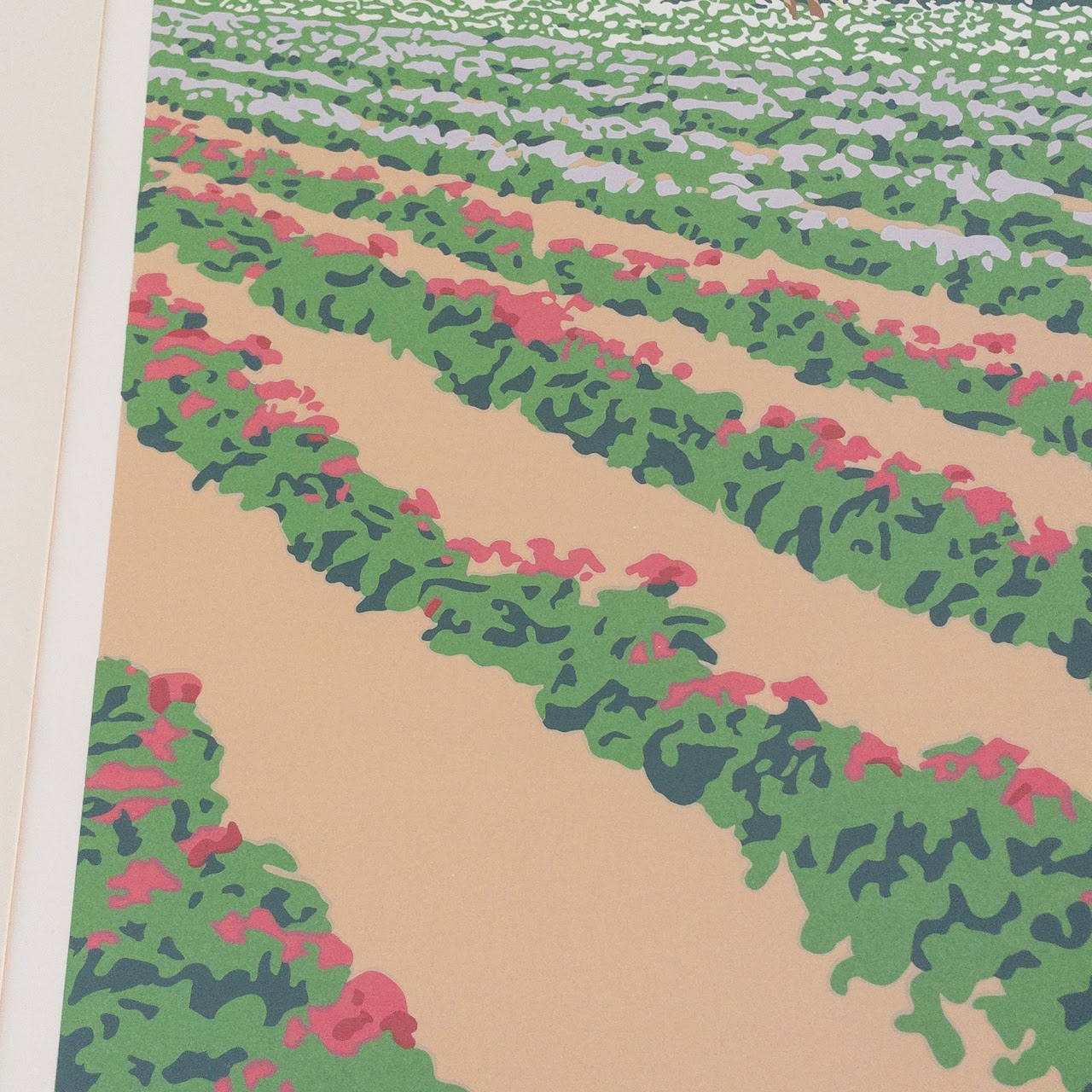 Steven R. Miller Signed 'California Flower Fields' Lithograph