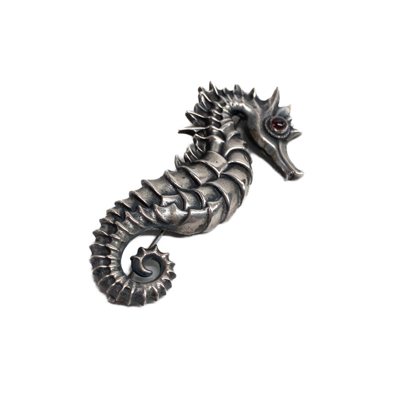 Sterling Silver Seahorse Brooch