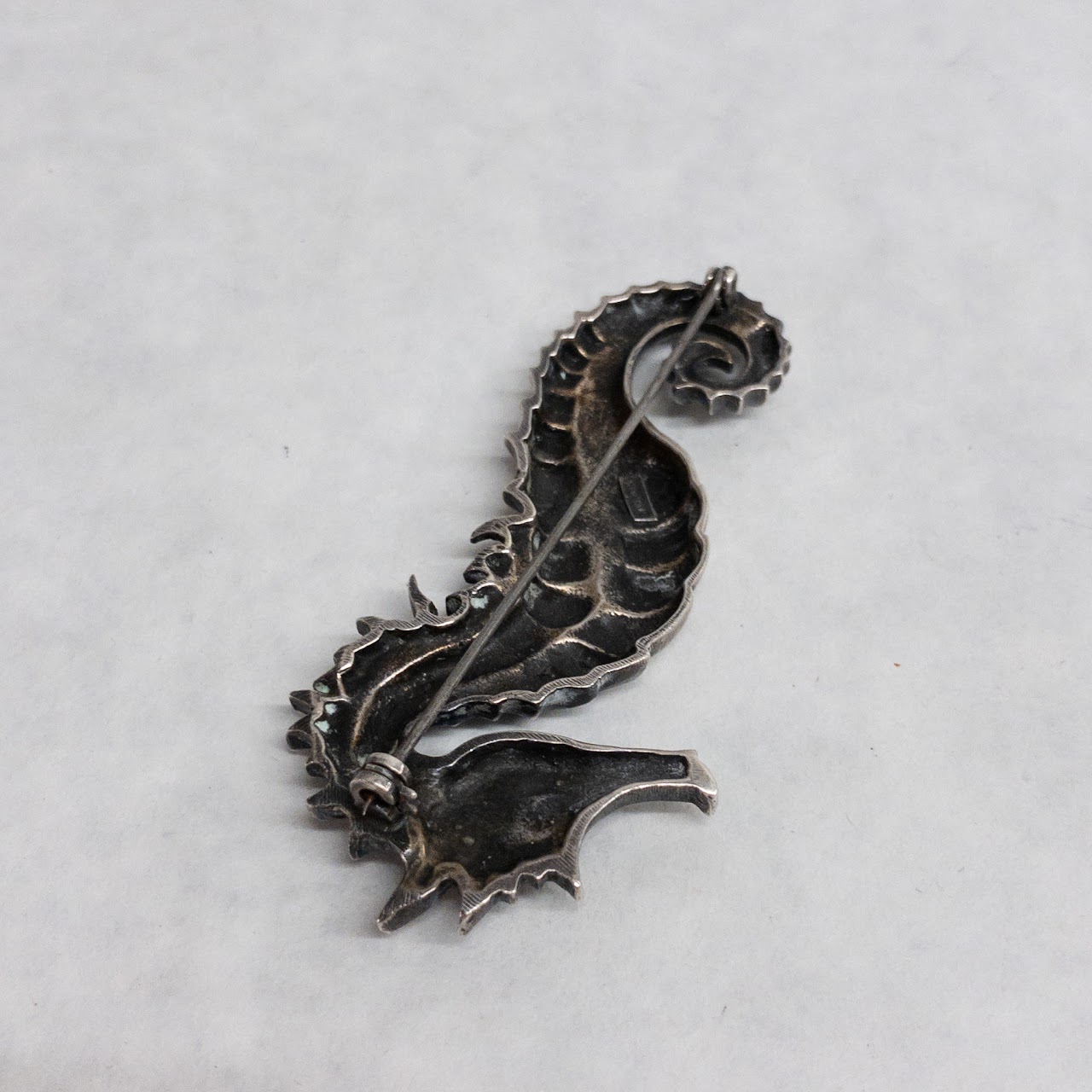 Sterling Silver Seahorse Brooch