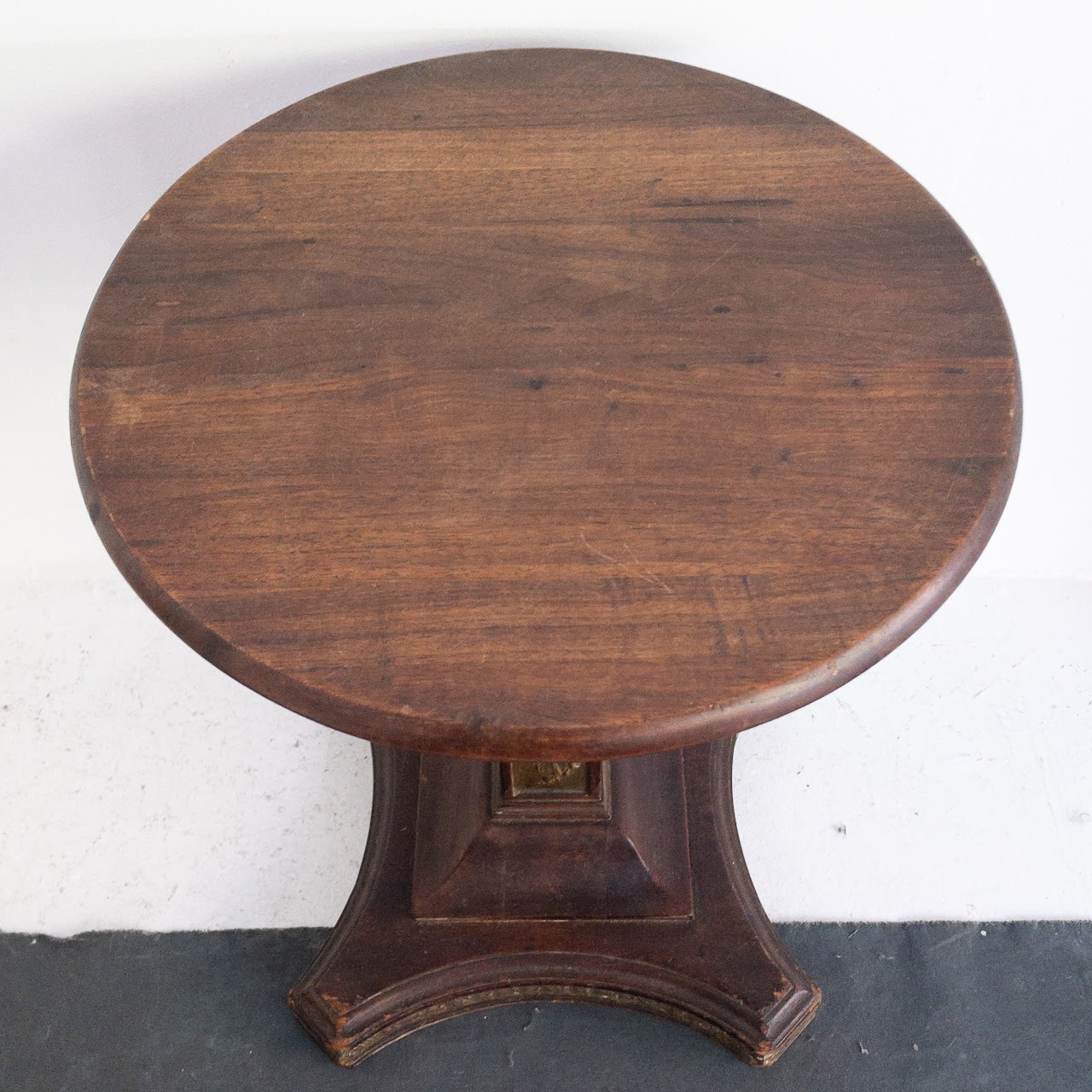 Vintage Carved Wood Accent Table