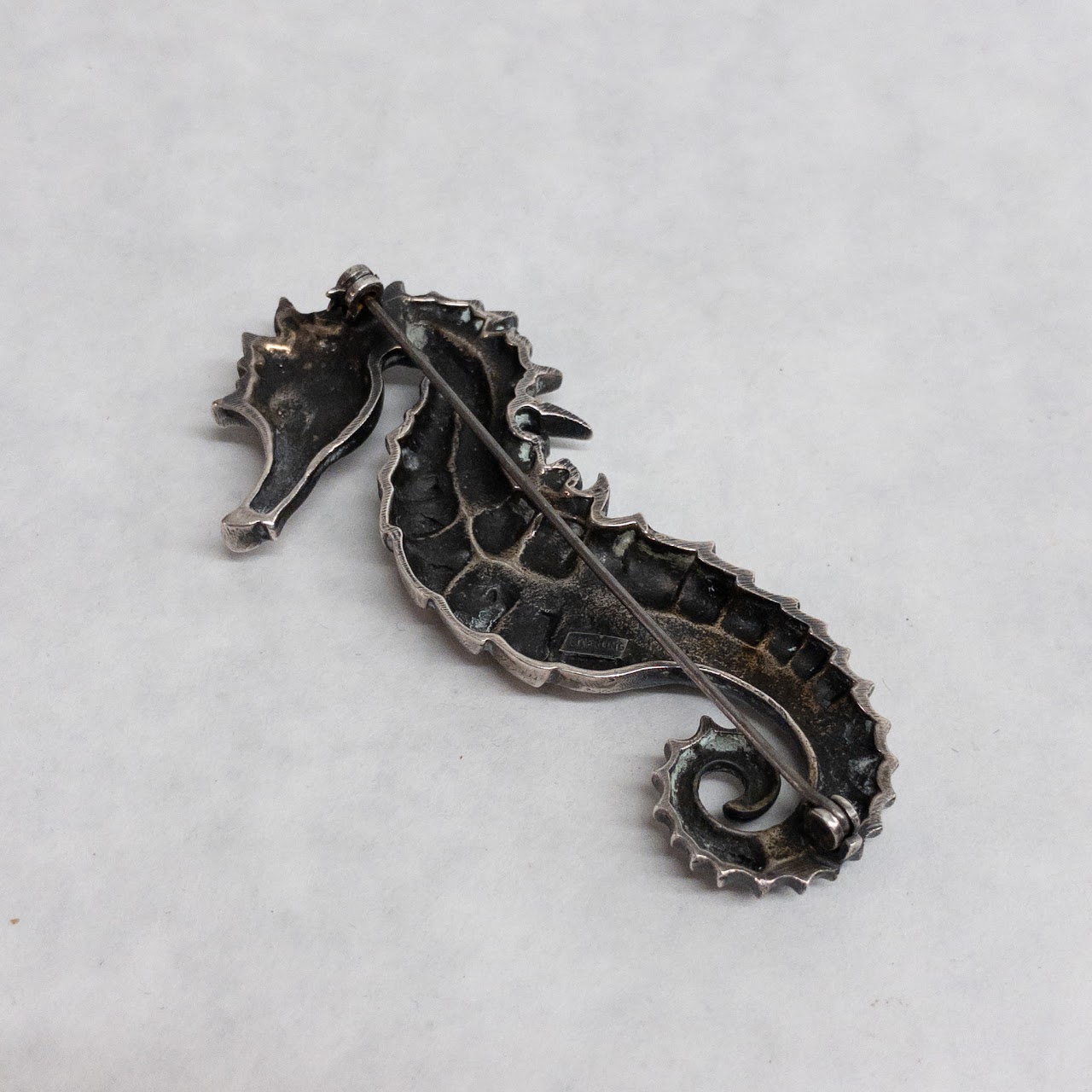 Sterling Silver Seahorse Brooch