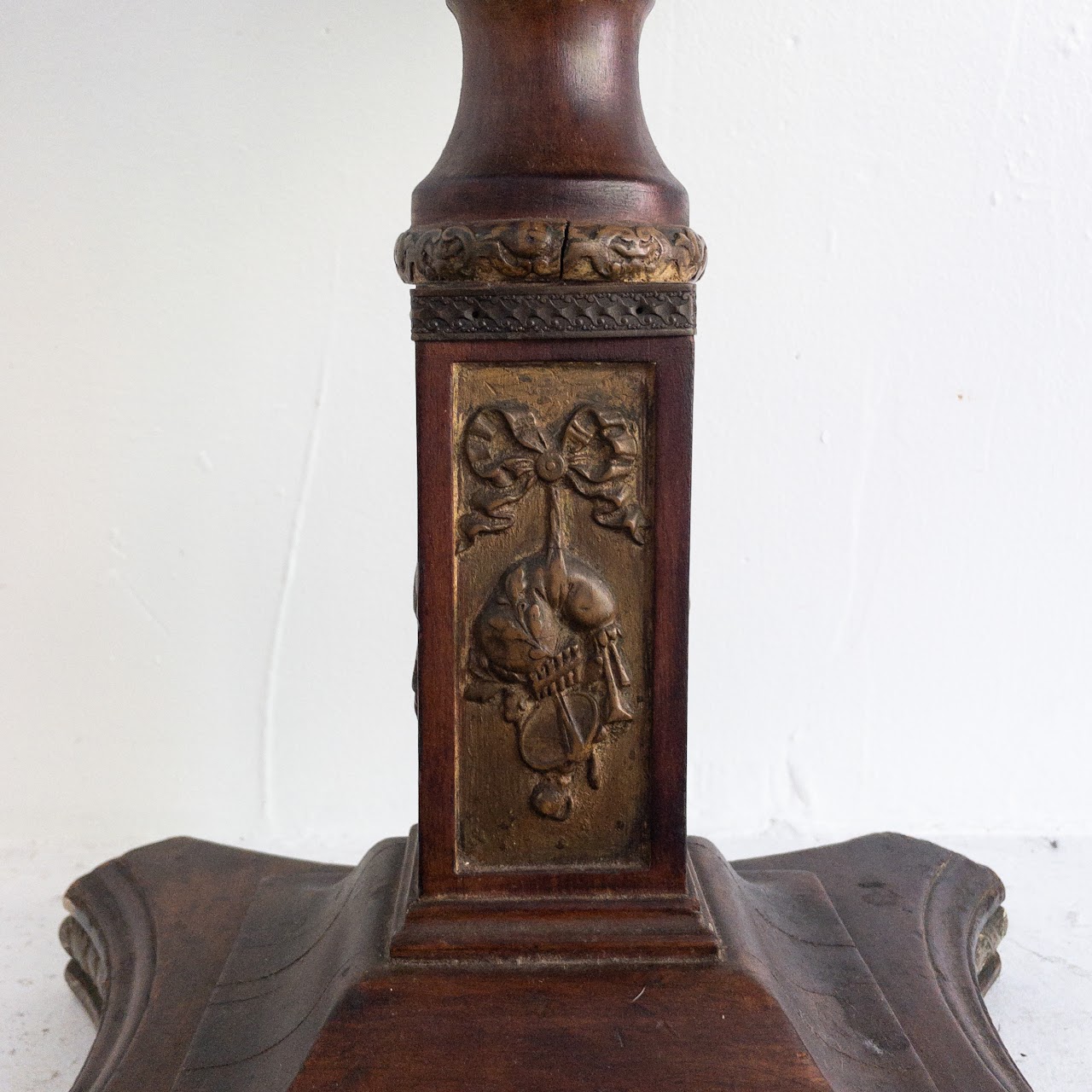 Vintage Carved Wood Accent Table