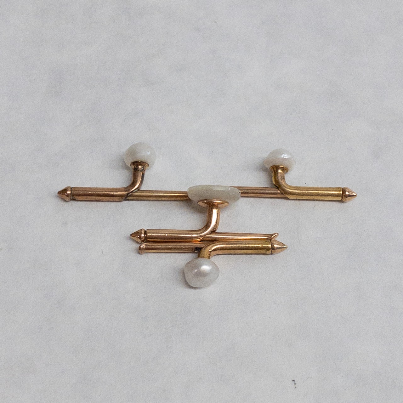 14K Gold & Pearl Shirt Stud Lot