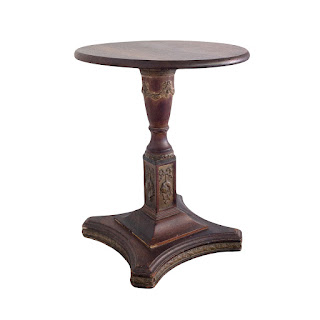 Vintage Carved Wood Accent Table