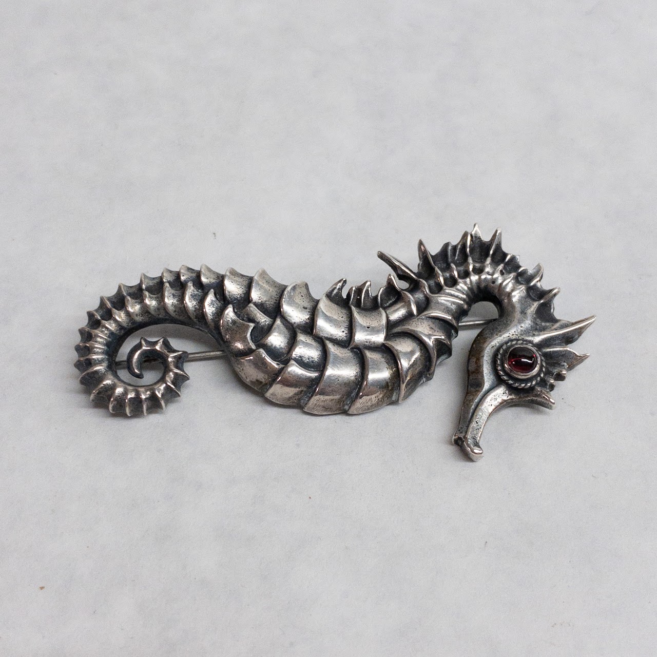 Sterling Silver Seahorse Brooch