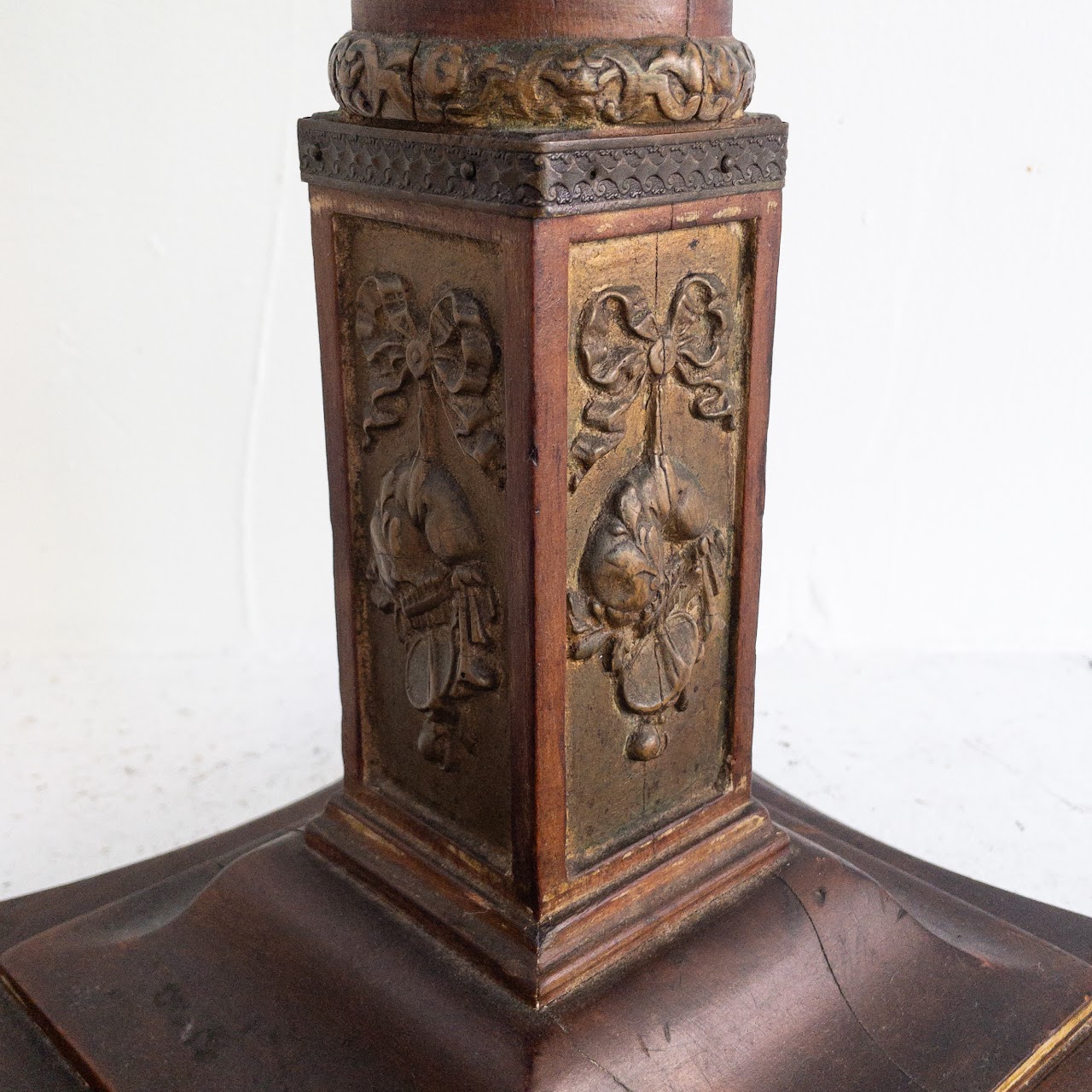 Vintage Carved Wood Accent Table