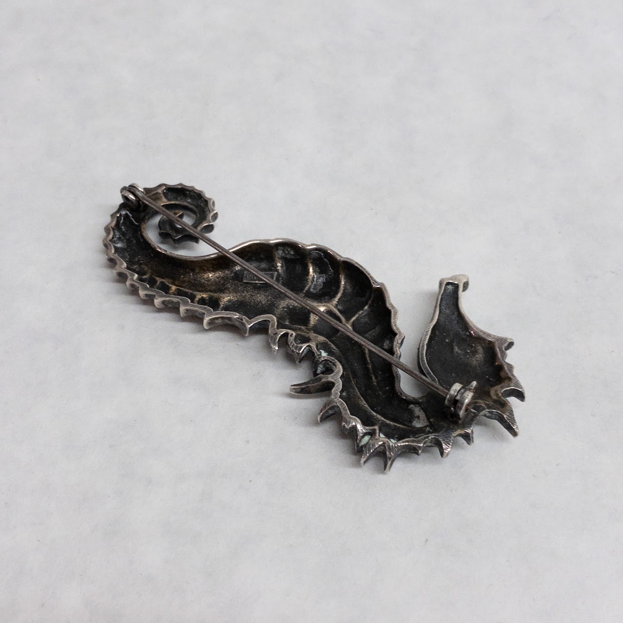 Sterling Silver Seahorse Brooch