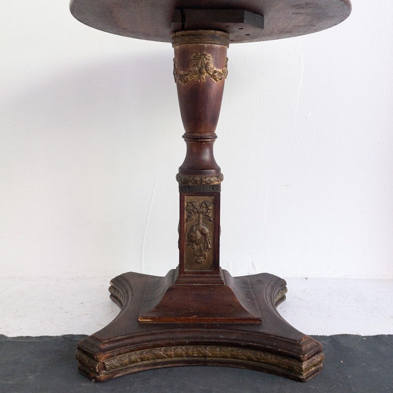 Vintage Carved Wood Accent Table