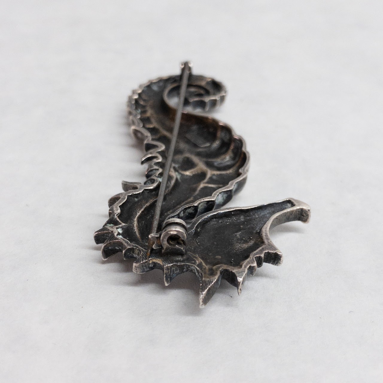 Sterling Silver Seahorse Brooch