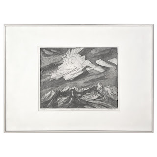 E. Heusser 'Ötztal Alps' Signed Etching and Aquatint