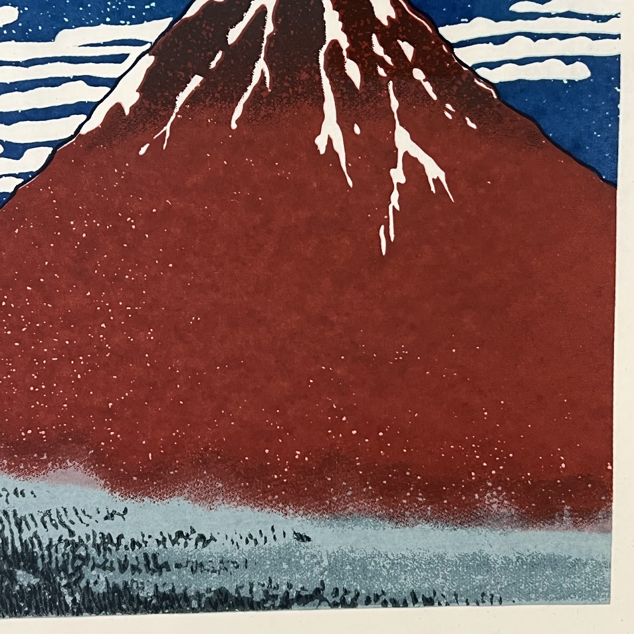 Hokusai 'Fine Wind, Clear Morning (Red Fuji)' Reprint Japanese Wooblock Print