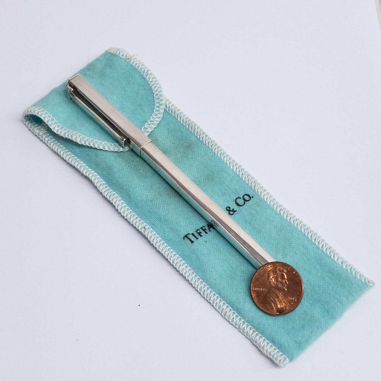 Tiffany & Co. Sterling Silver Square T-Clip Pen