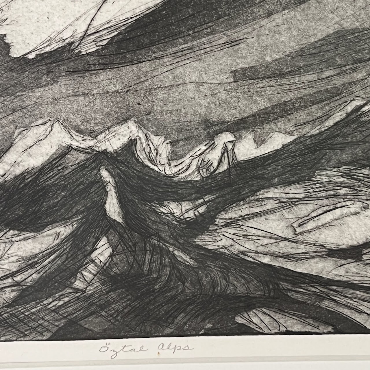 E. Heusser 'Ötztal Alps' Signed Etching and Aquatint