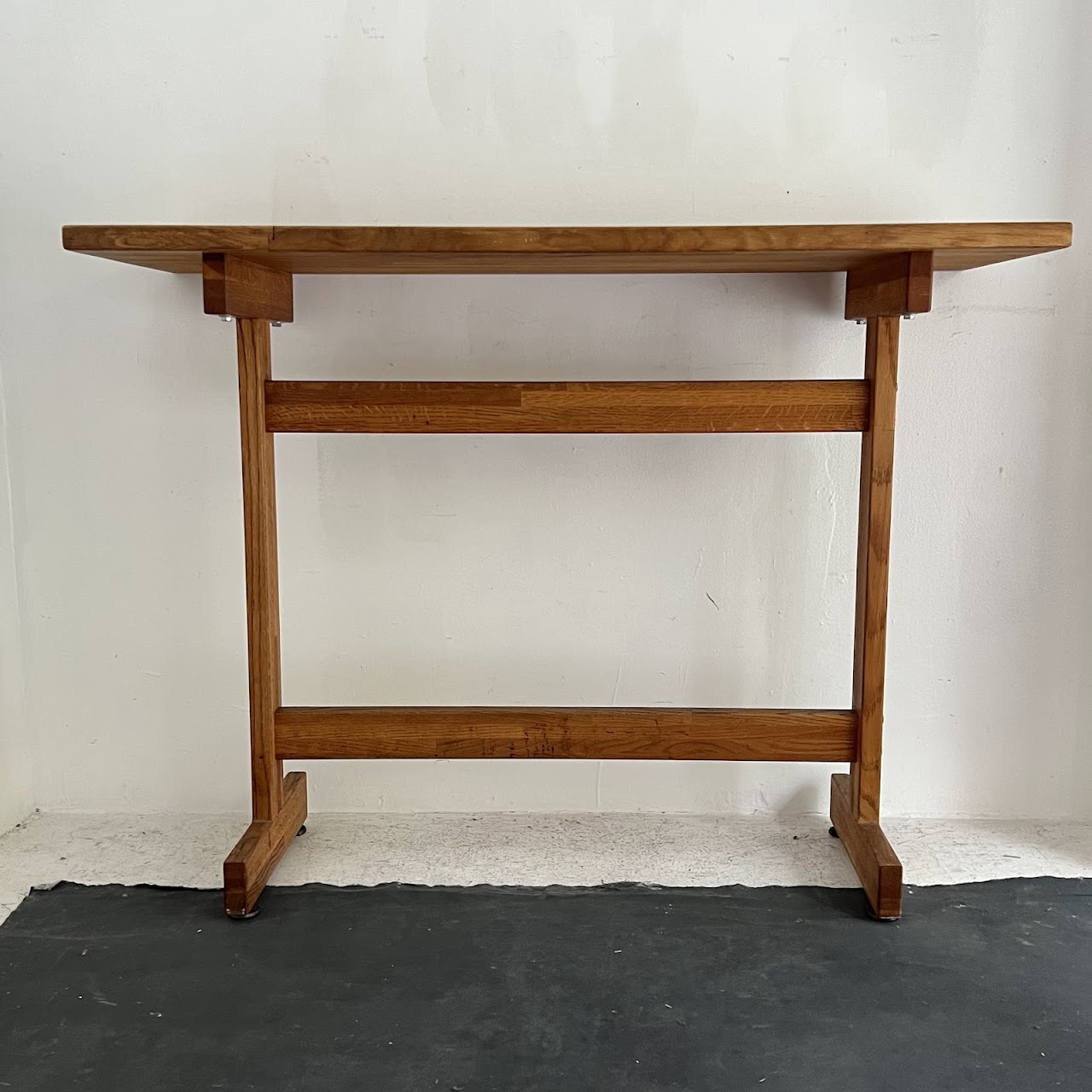 The Wood Shop, Inc. Solid Oak Butcher's Block Trestle Craft and Prep Table