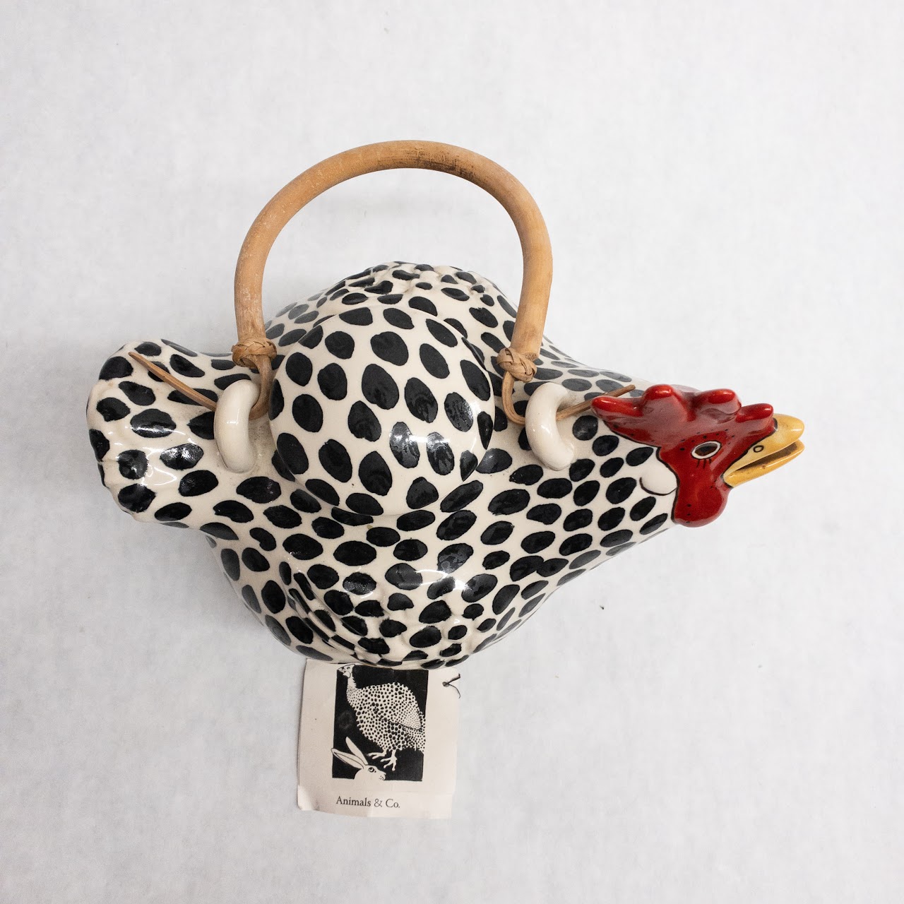 Animals & Co. Vintage Porcelain Spotted Hen Teapot