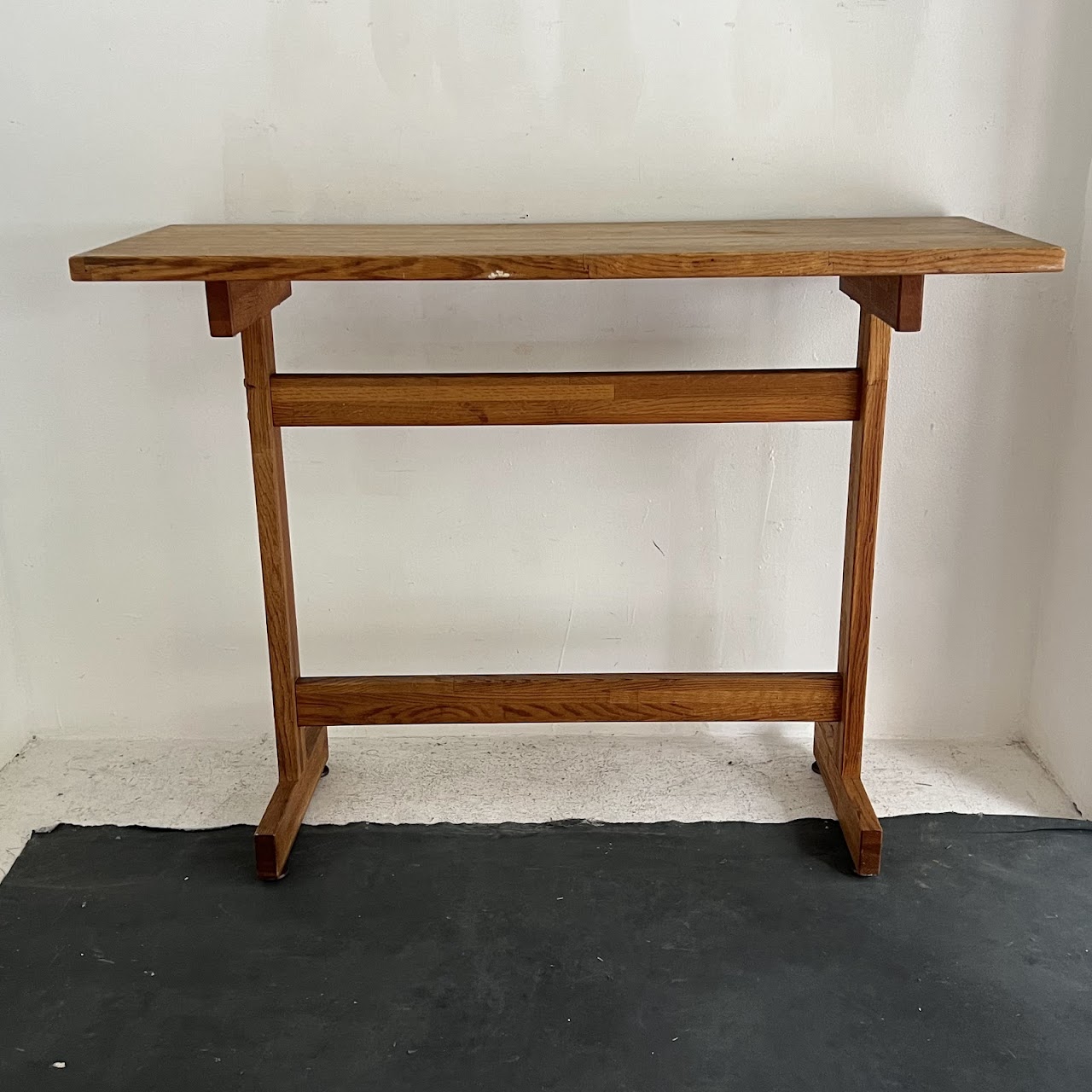 The Wood Shop, Inc. Solid Oak Butcher's Block Trestle Craft and Prep Table