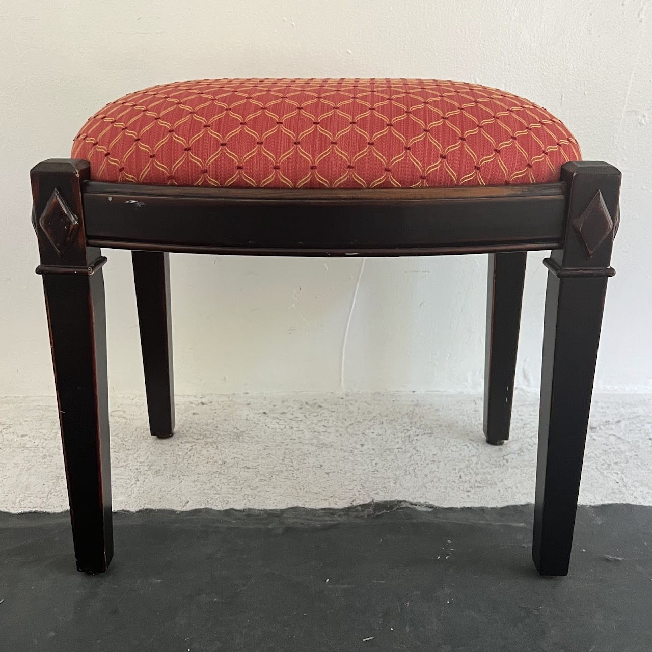 Jacquard Upholstered Footstool