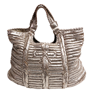 Anya Hindmarch Braided Metallic Leather Tote Bag