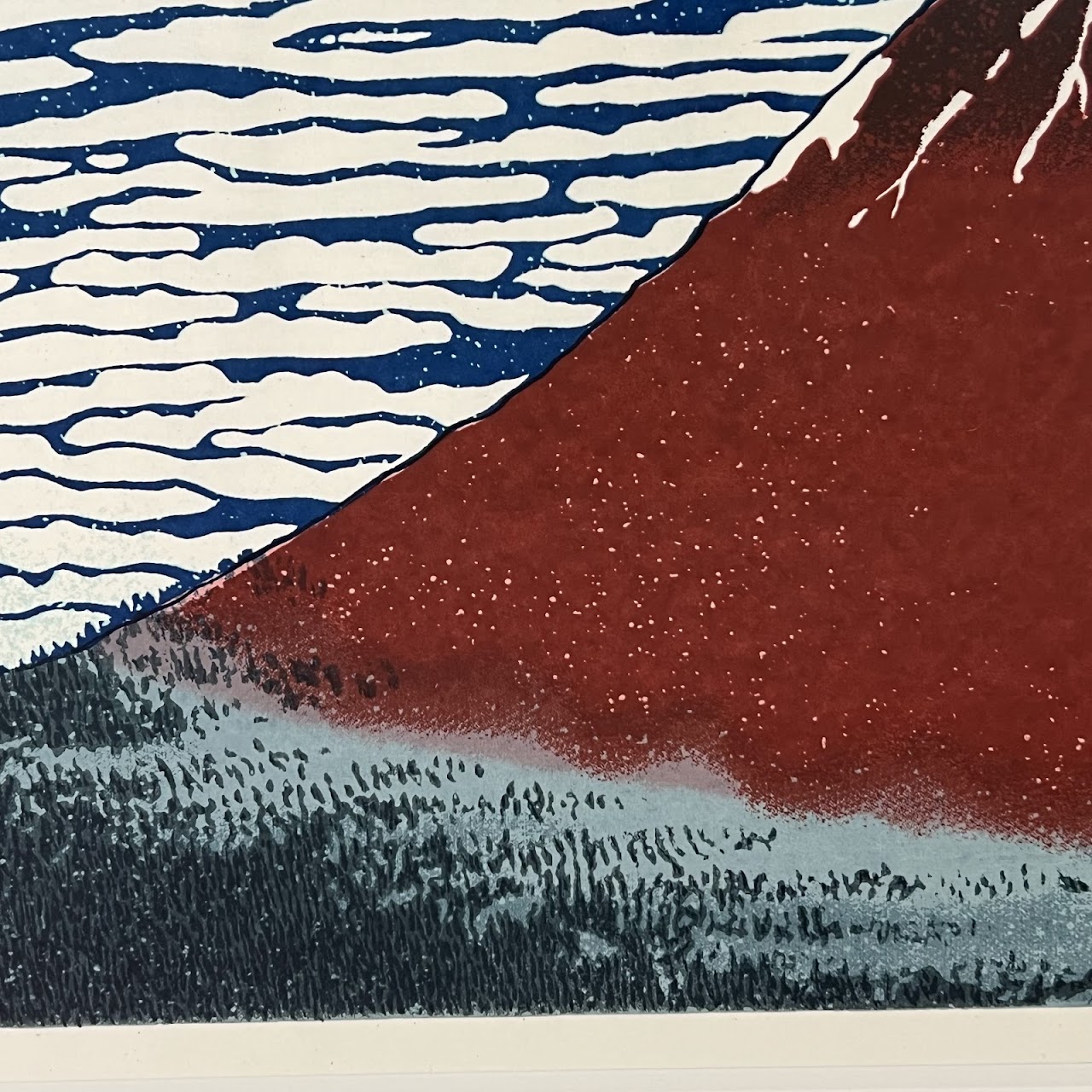 Hokusai 'Fine Wind, Clear Morning (Red Fuji)' Reprint Japanese Wooblock Print