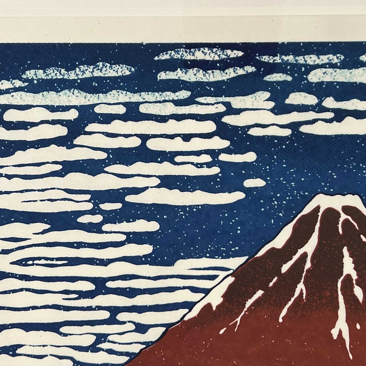 Hokusai 'Fine Wind, Clear Morning (Red Fuji)' Reprint Japanese Wooblock Print