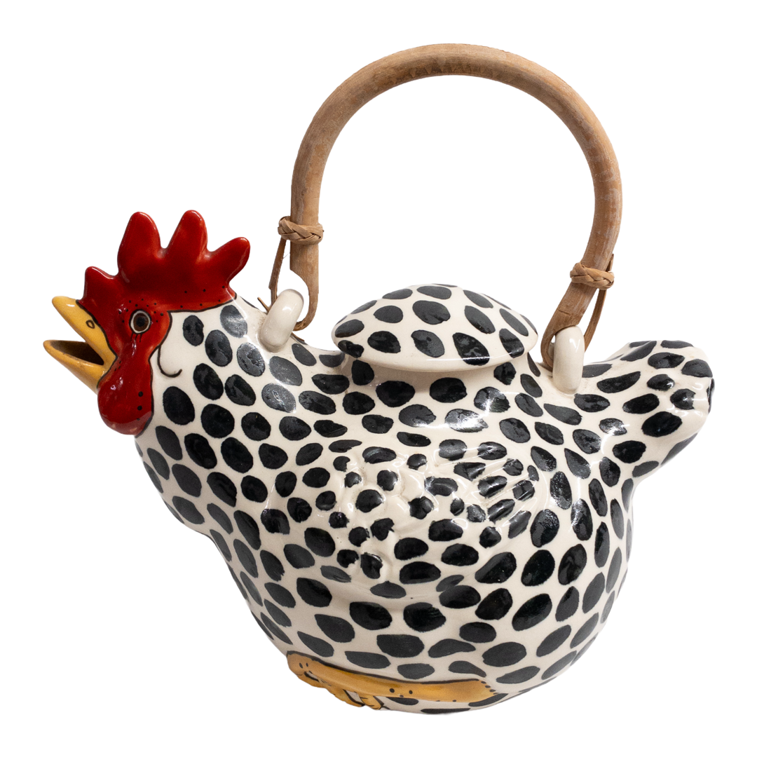 Animals & Co. Vintage Porcelain Spotted Hen Teapot