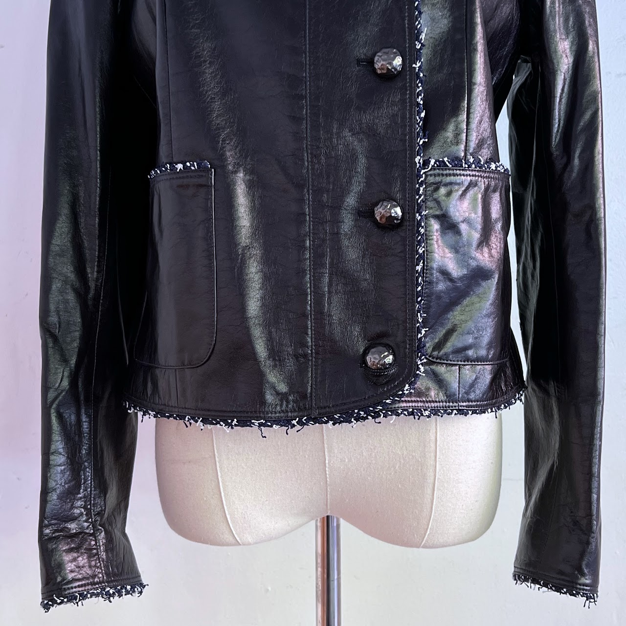 Chanel Black Lamb Leather Jacket