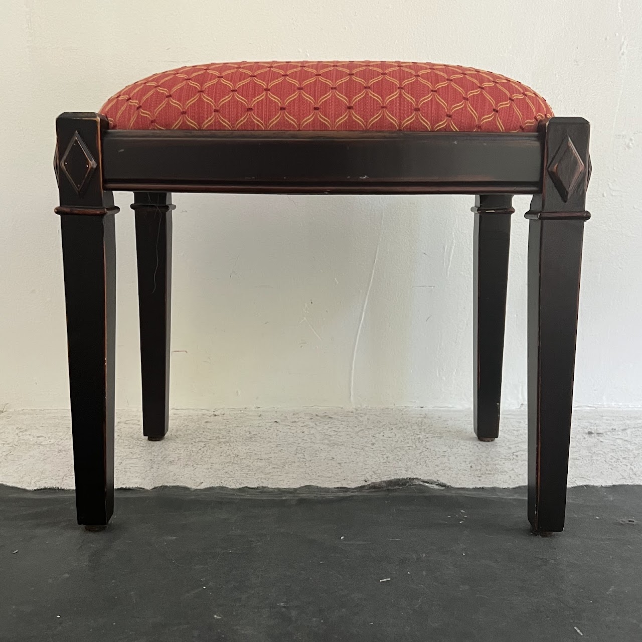 Jacquard Upholstered Footstool