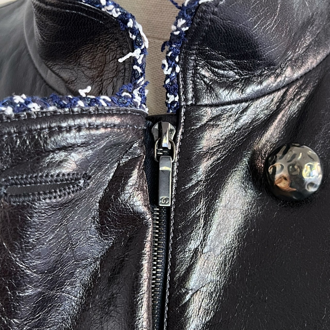 Chanel Black Lamb Leather Jacket