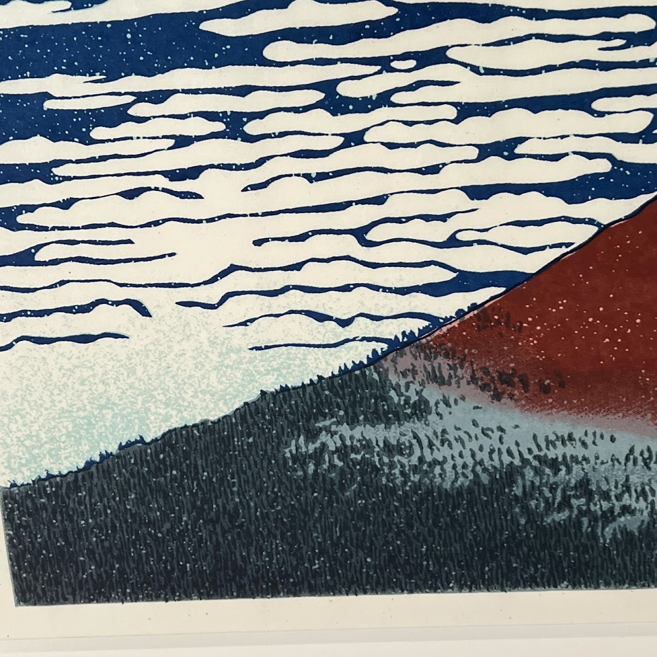 Hokusai 'Fine Wind, Clear Morning (Red Fuji)' Reprint Japanese Wooblock Print