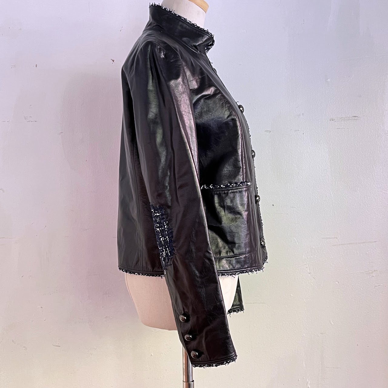 Chanel Black Lamb Leather Jacket