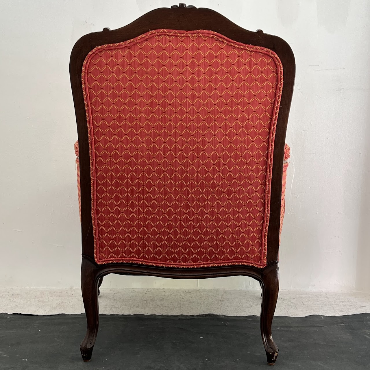 Louis XV Style Jacquard Upholstered Bergere