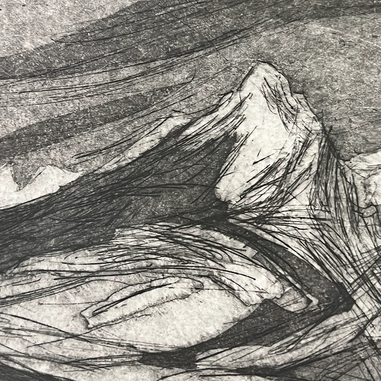 E. Heusser 'Ötztal Alps' Signed Etching and Aquatint