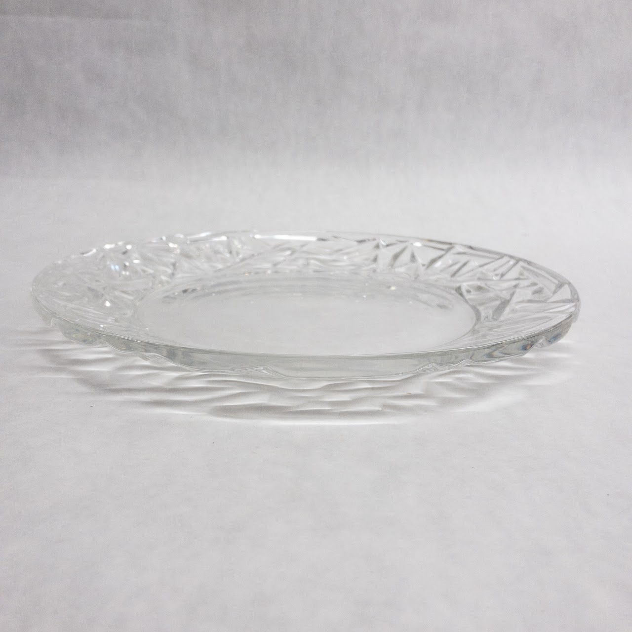 Tiffany & Co. Crystal Rock Cut Dinner Plate