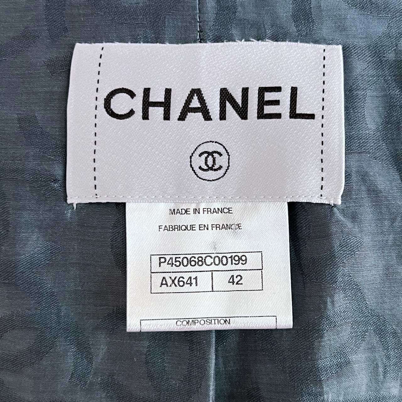 Chanel Deep Blue Lamb eather Jacket