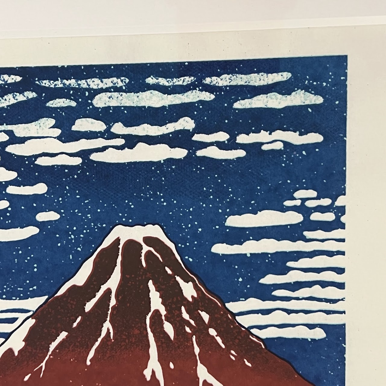 Hokusai 'Fine Wind, Clear Morning (Red Fuji)' Reprint Japanese Wooblock Print